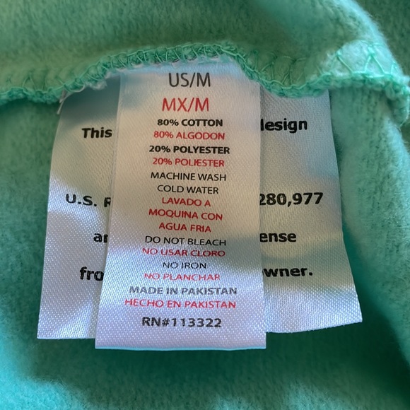 Cape Cod Spirit Hoodie Aqua Mint Unisex Medium Oversized - Picture 6 of 7